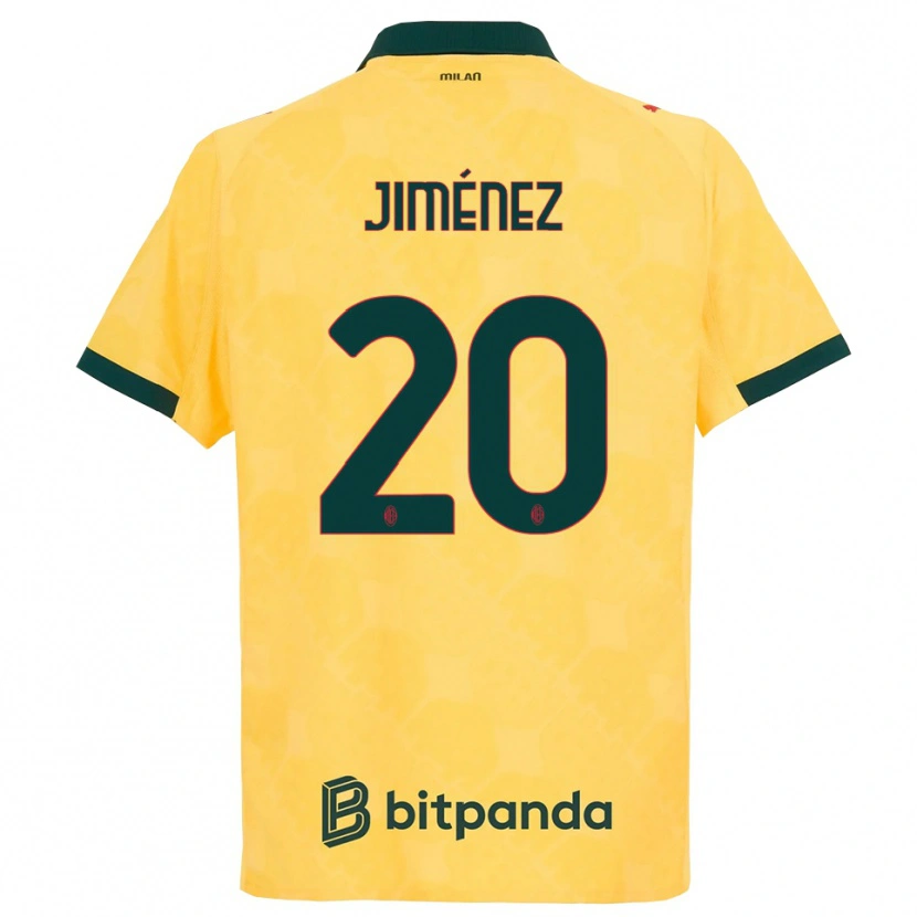 Danxen Kvinnor Álex Jiménez #20 Gul Svart Tredjesatsen Matchtröjor 2025/26 Tröjor T-Tröja