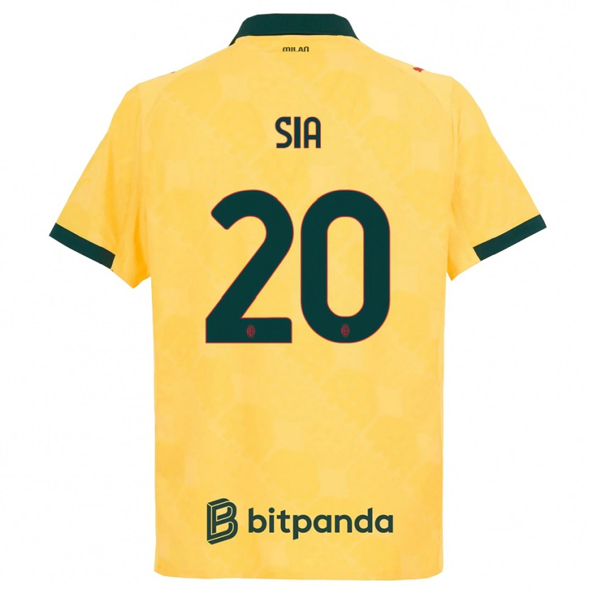 Danxen Kvinnor Diego Sia #20 Gul Svart Tredjesatsen Matchtröjor 2025/26 Tröjor T-Tröja