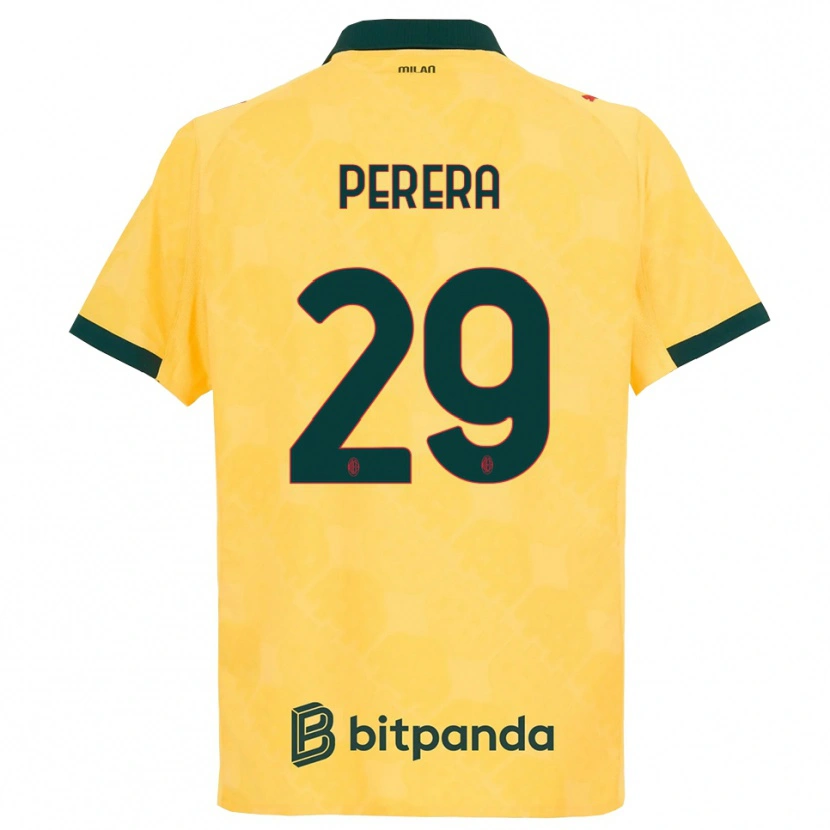 Danxen Kvinnor Nirash Perera #29 Gul Svart Tredjesatsen Matchtröjor 2025/26 Tröjor T-Tröja