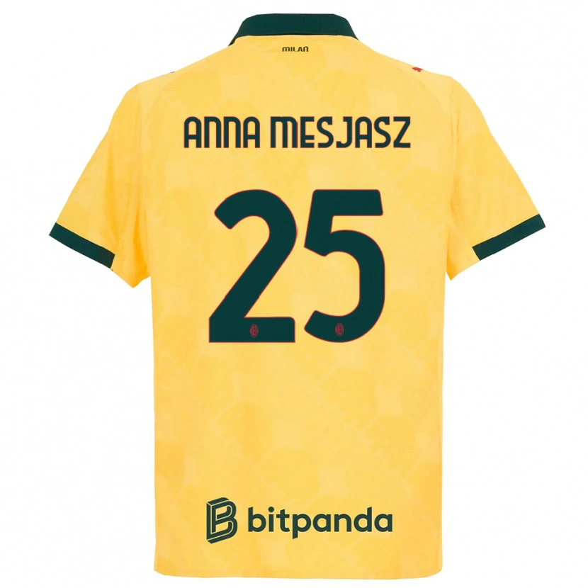 Danxen Kvinnor Małgorzata Anna Mesjasz #25 Gul Svart Tredjesatsen Matchtröjor 2025/26 Tröjor T-Tröja