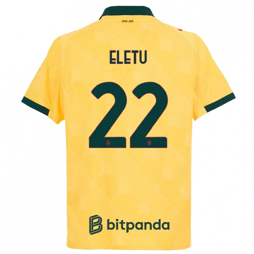 Danxen Kvinnor Victor Eletu #22 Gul Svart Tredjesatsen Matchtröjor 2025/26 Tröjor T-Tröja