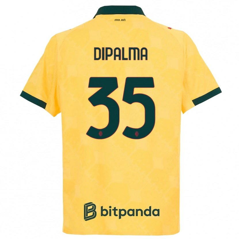 Danxen Kvinnor Matteo Dipalma #35 Gul Svart Tredjesatsen Matchtröjor 2025/26 Tröjor T-Tröja