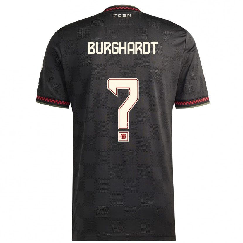 Danxen Kvinnor Piet Burghardt #0 Svart Vit Tredjesatsen Matchtröjor 2025/26 Tröjor T-Tröja