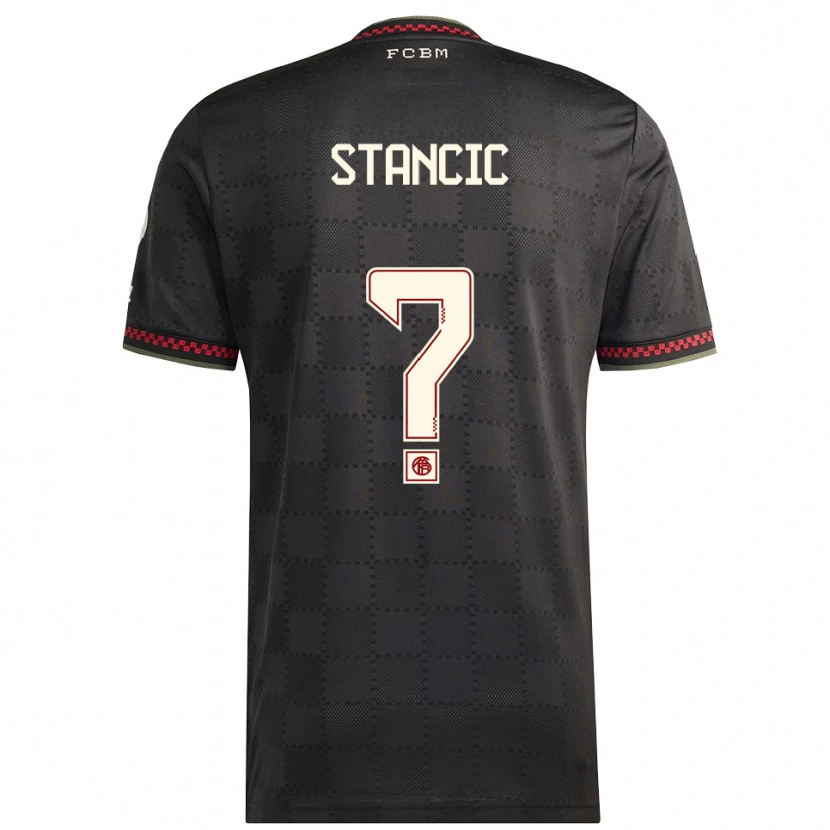 Danxen Kvinnor Luca Stancic #0 Svart Vit Tredjesatsen Matchtröjor 2025/26 Tröjor T-Tröja