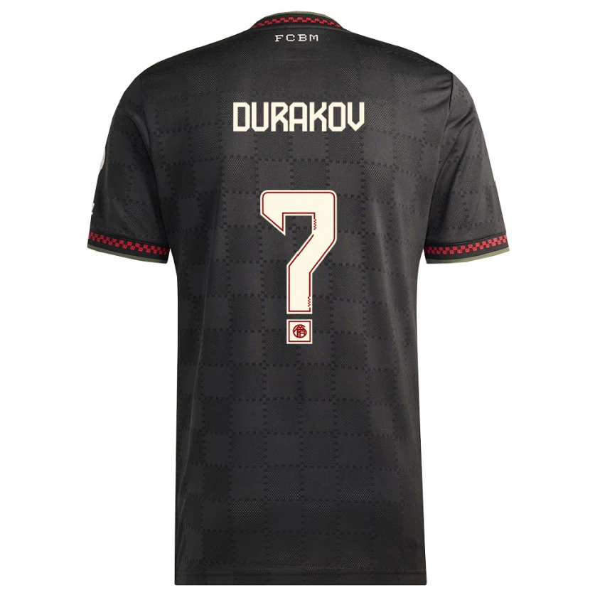 Danxen Kvinnor Sejdo Durakov #0 Svart Vit Tredjesatsen Matchtröjor 2025/26 Tröjor T-Tröja