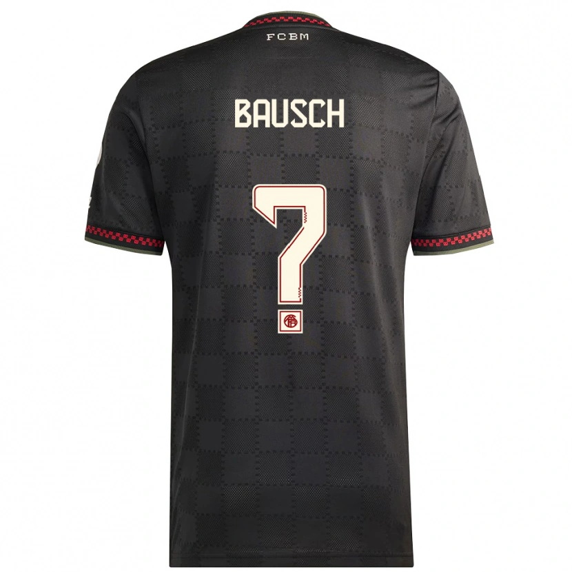 Danxen Kvinnor David Bausch #0 Svart Vit Tredjesatsen Matchtröjor 2025/26 Tröjor T-Tröja