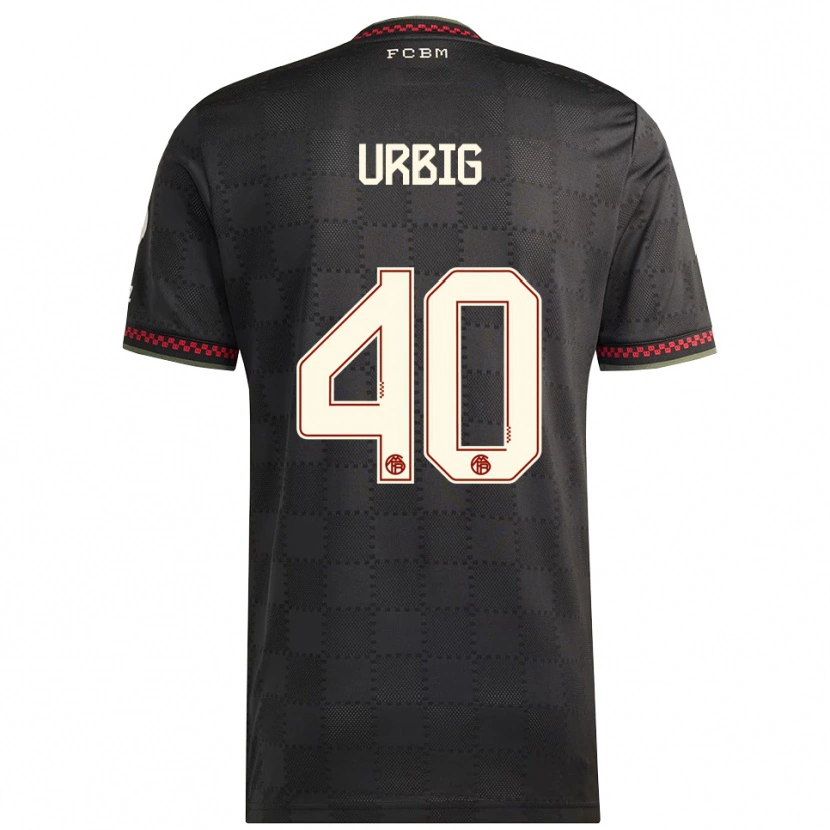 Danxen Kvinnor Jonas Urbig #40 Svart Vit Tredjesatsen Matchtröjor 2025/26 Tröjor T-Tröja