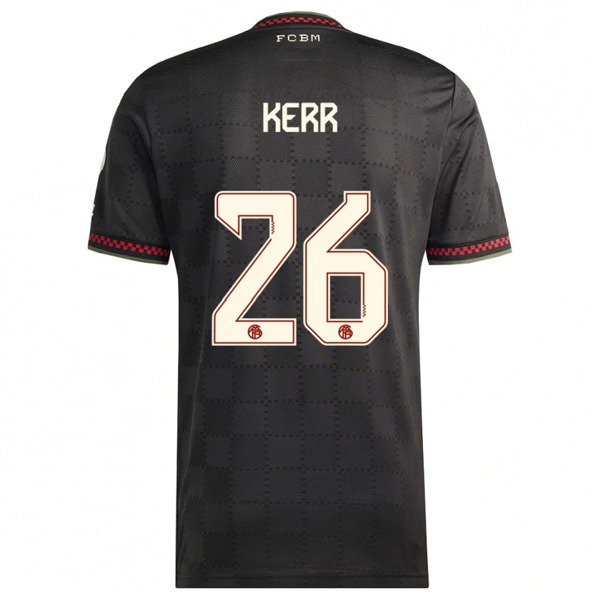 Danxen Kvinnor Samantha Kerr #26 Svart Vit Tredjesatsen Matchtröjor 2025/26 Tröjor T-Tröja