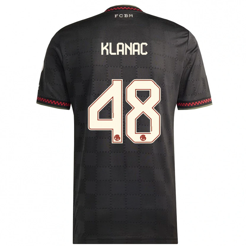 Danxen Kvinnor Leon Klanac #48 Svart Vit Tredjesatsen Matchtröjor 2025/26 Tröjor T-Tröja