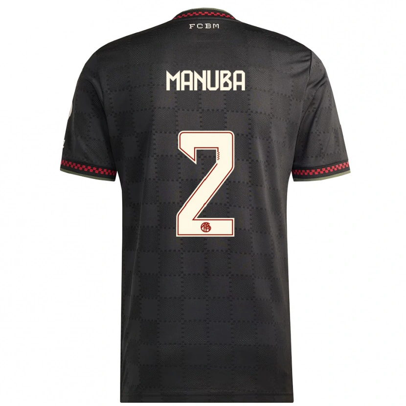 Danxen Kvinnor Vincent Manuba #2 Svart Vit Tredjesatsen Matchtröjor 2025/26 Tröjor T-Tröja