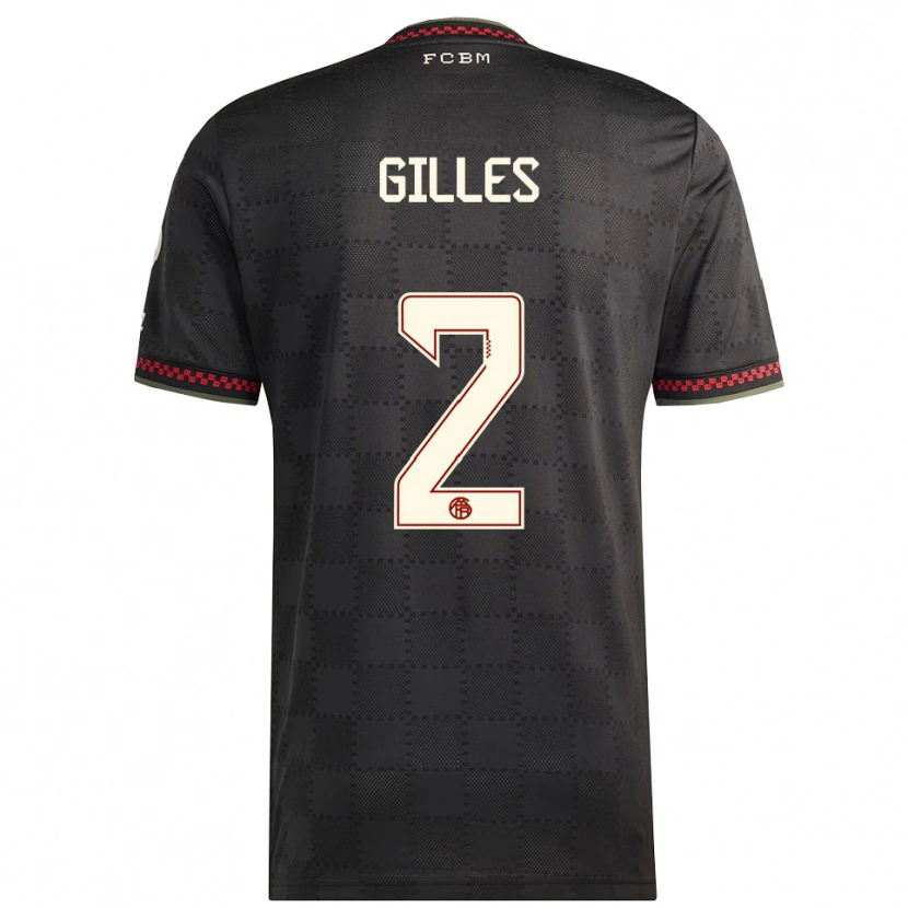 Danxen Kvinnor Vanessa Gilles #2 Svart Vit Tredjesatsen Matchtröjor 2025/26 Tröjor T-Tröja
