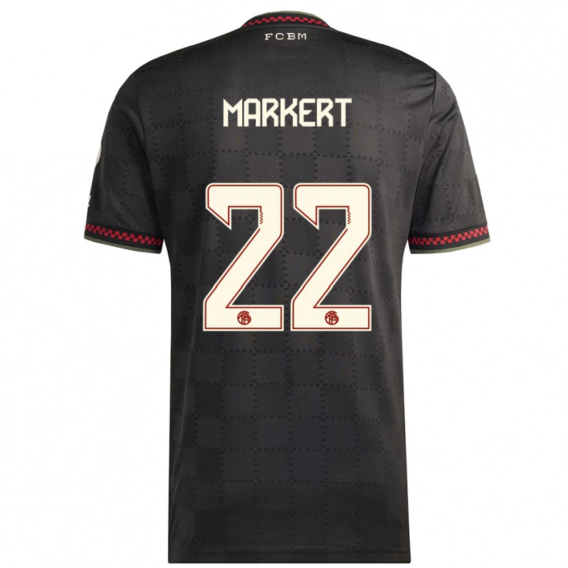 Danxen Kvinnor Leon Markert #22 Svart Vit Tredjesatsen Matchtröjor 2025/26 Tröjor T-Tröja