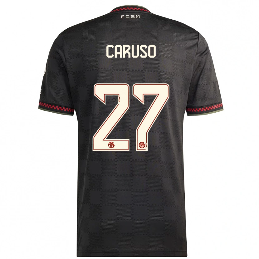 Danxen Kvinnor Arianna Caruso #27 Svart Vit Tredjesatsen Matchtröjor 2025/26 Tröjor T-Tröja