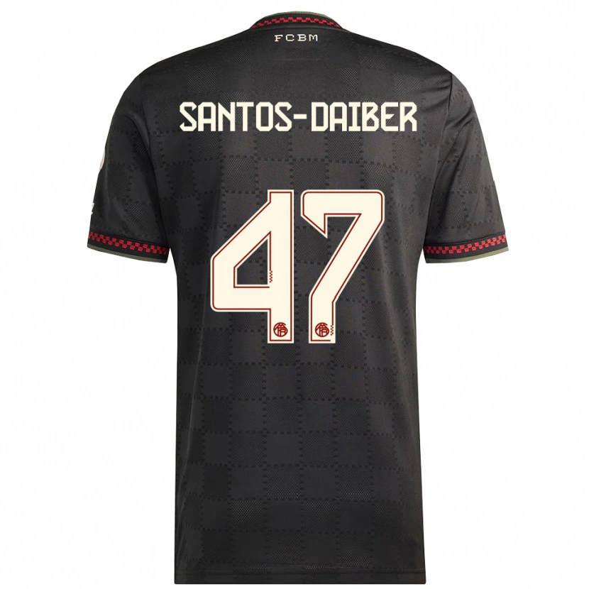 Danxen Kvinnor David Santos Daiber #47 Svart Vit Tredjesatsen Matchtröjor 2025/26 Tröjor T-Tröja