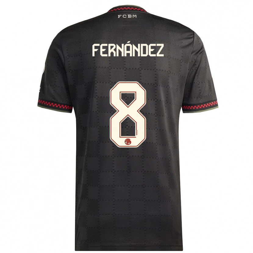 Danxen Kvinnor Javier Fernández #8 Svart Vit Tredjesatsen Matchtröjor 2025/26 Tröjor T-Tröja