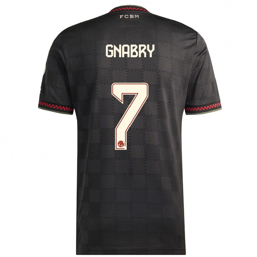 Danxen Kvinnor Serge Gnabry #7 Svart Vit Tredjesatsen Matchtröjor 2025/26 Tröjor T-Tröja