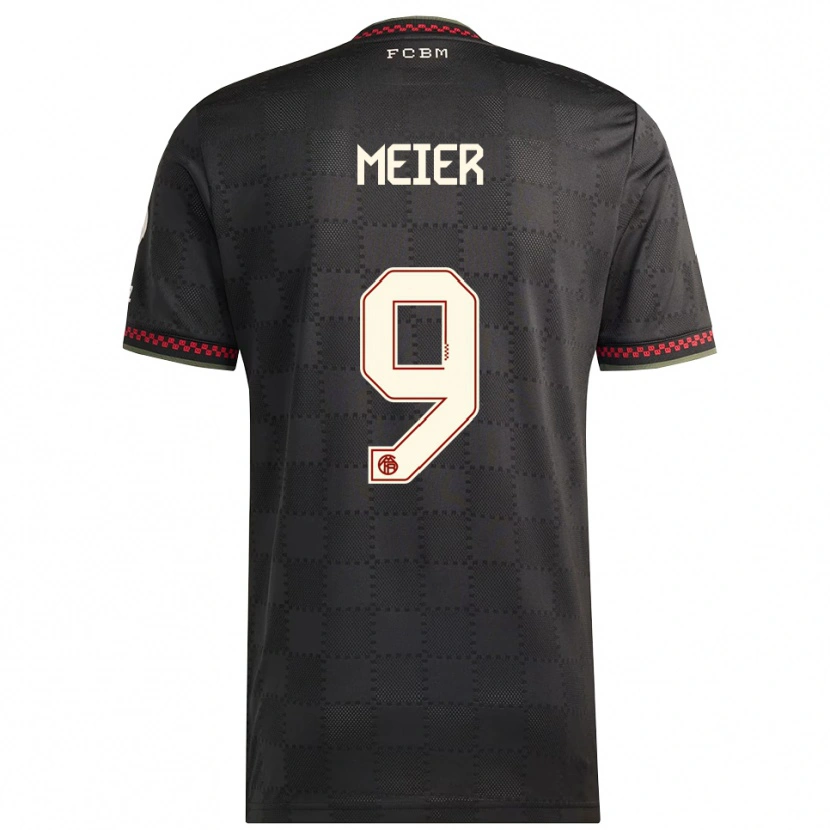 Danxen Kvinnor Richard Meier #9 Svart Vit Tredjesatsen Matchtröjor 2025/26 Tröjor T-Tröja