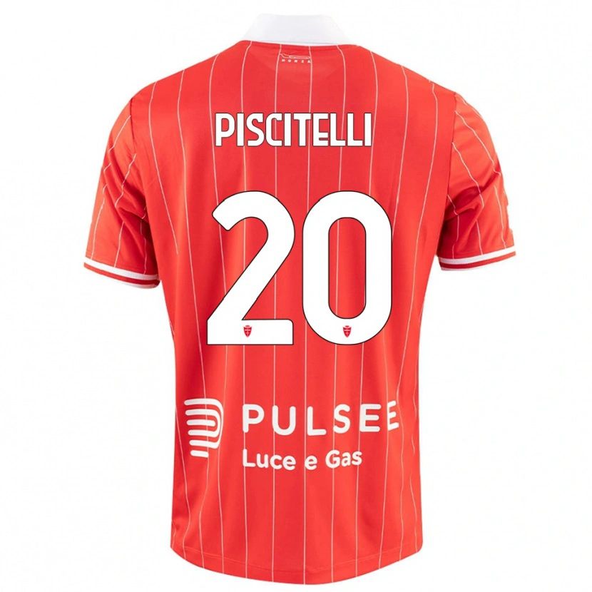 Danxen Barn Pasquale Piscitelli #20 Röd Vit Hemmatröja Matchtröjor 2025/26 Tröjor T-Tröja