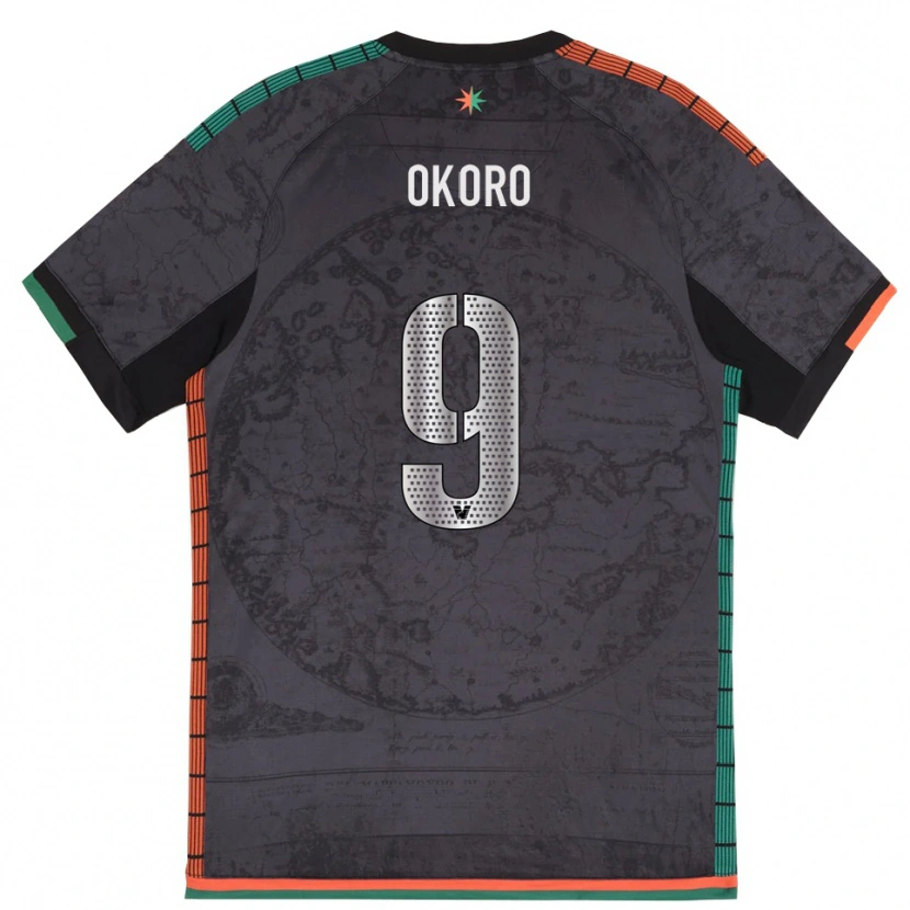 Danxen Barn Alvin Okoro #9 Mörkgrå Hemmatröja Matchtröjor 2025/26 Tröjor T-Tröja