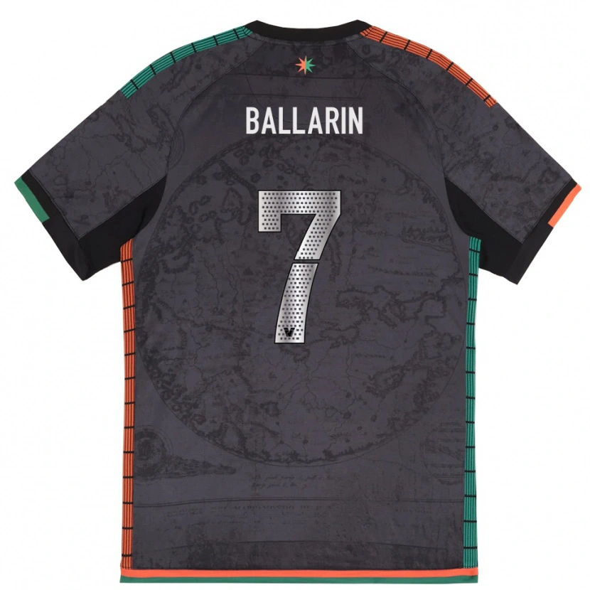 Danxen Barn Mattia Ballarin #7 Mörkgrå Hemmatröja Matchtröjor 2025/26 Tröjor T-Tröja