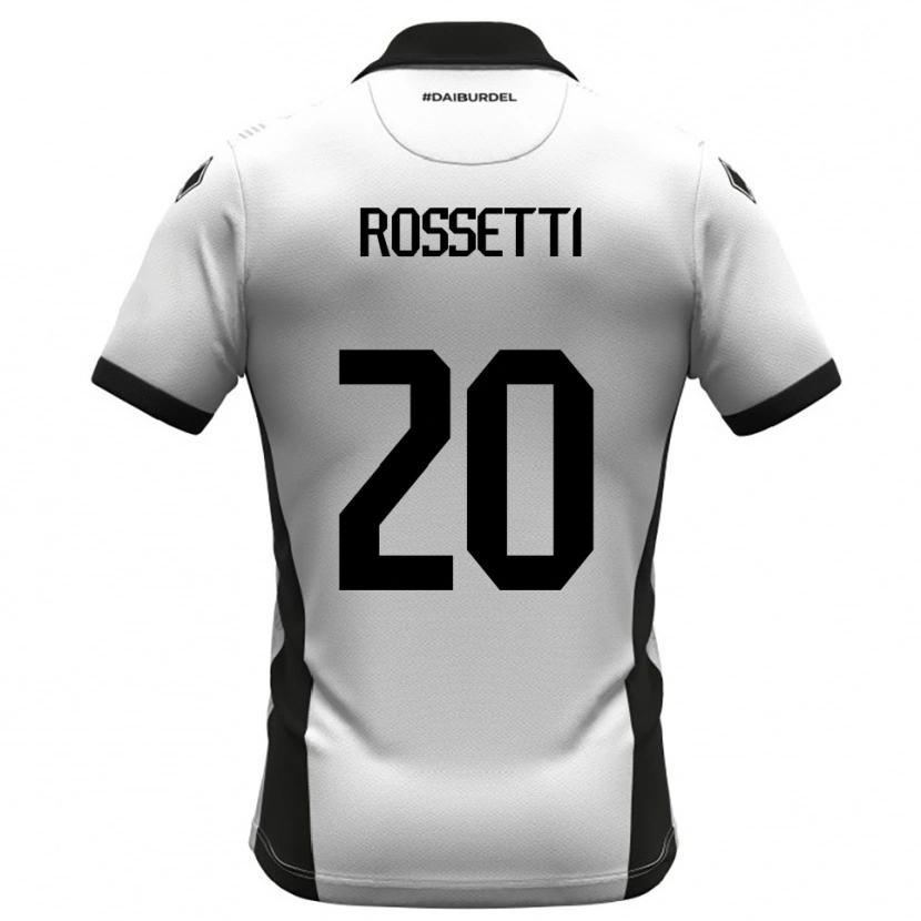 Danxen Barn Maurizio Rossetti #20 Vit Svart Orange Hemmatröja Matchtröjor 2025/26 Tröjor T-Tröja