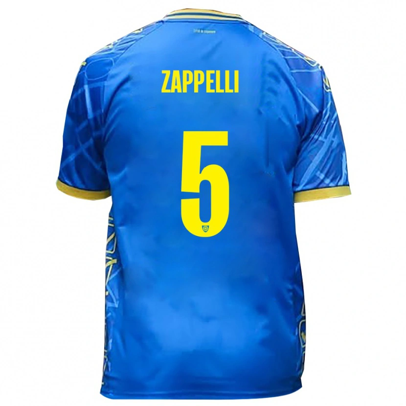 Danxen Barn Bernardo Zappelli #5 Himmelsblått Gult Hemmatröja Matchtröjor 2025/26 Tröjor T-Tröja