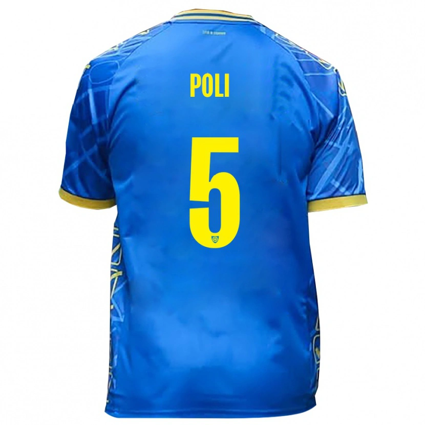 Danxen Barn Lorenzo Poli #5 Himmelsblått Gult Hemmatröja Matchtröjor 2025/26 Tröjor T-Tröja