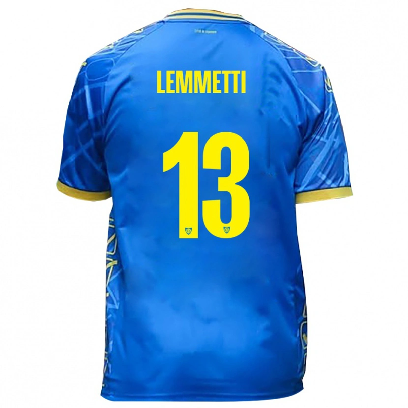Danxen Barn Tommaso Lemmetti #13 Himmelsblått Gult Hemmatröja Matchtröjor 2025/26 Tröjor T-Tröja