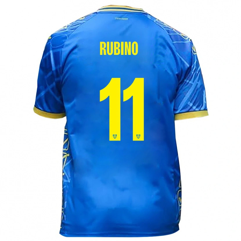 Danxen Barn Tommaso Rubino #11 Himmelsblått Gult Hemmatröja Matchtröjor 2025/26 Tröjor T-Tröja