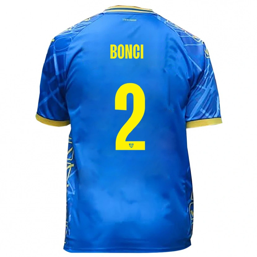 Danxen Barn Alberto Bonci #2 Himmelsblått Gult Hemmatröja Matchtröjor 2025/26 Tröjor T-Tröja