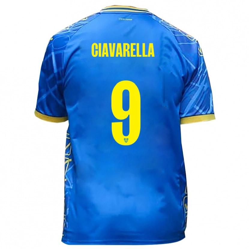Danxen Barn Jacopo Ciavarella #9 Himmelsblått Gult Hemmatröja Matchtröjor 2025/26 Tröjor T-Tröja