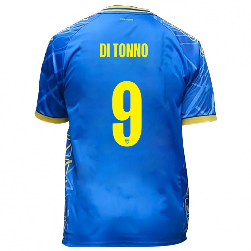 Danxen Barn Edoardo Di Tonno #9 Himmelsblått Gult Hemmatröja Matchtröjor 2025/26 Tröjor T-Tröja