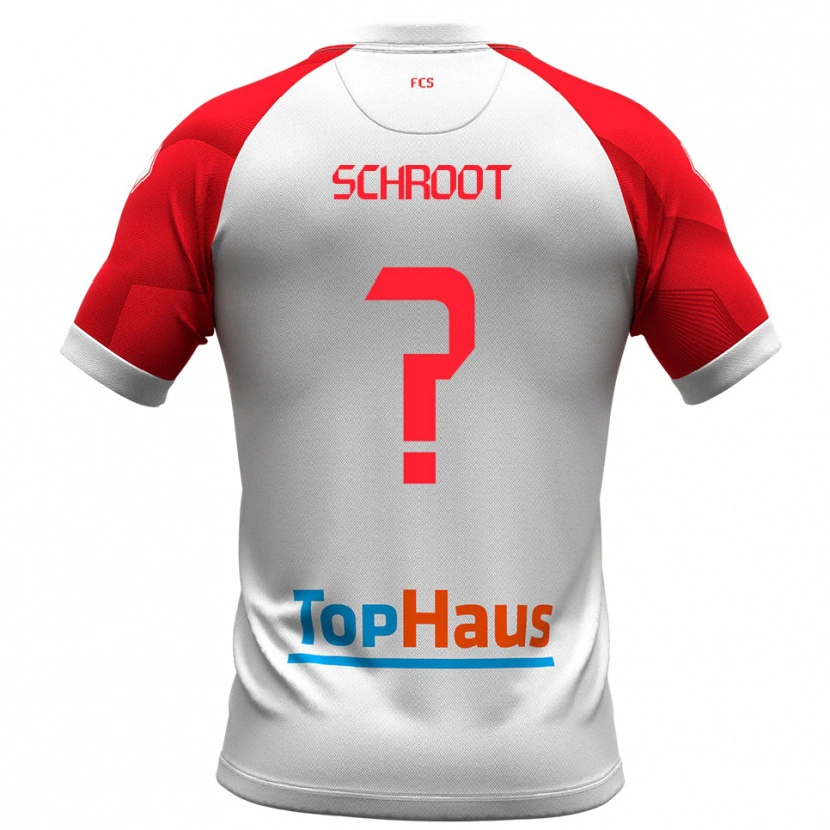 Danxen Barn Elias Schroot #0 Vitt Rött Hemmatröja Matchtröjor 2025/26 Tröjor T-Tröja