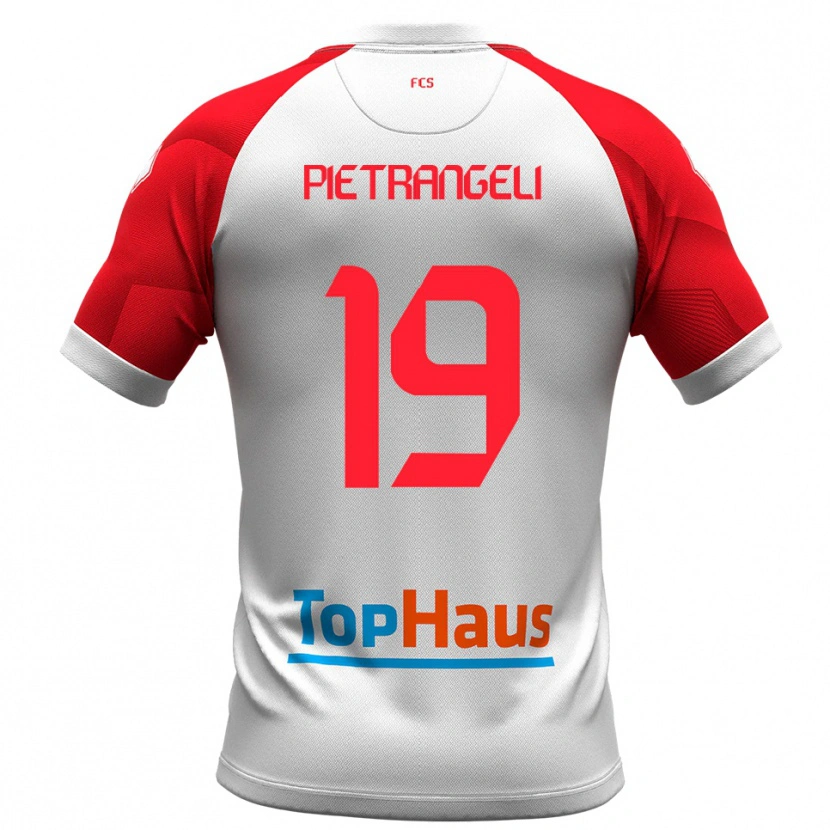 Danxen Barn Nicola Pietrangeli #19 Vitt Rött Hemmatröja Matchtröjor 2025/26 Tröjor T-Tröja