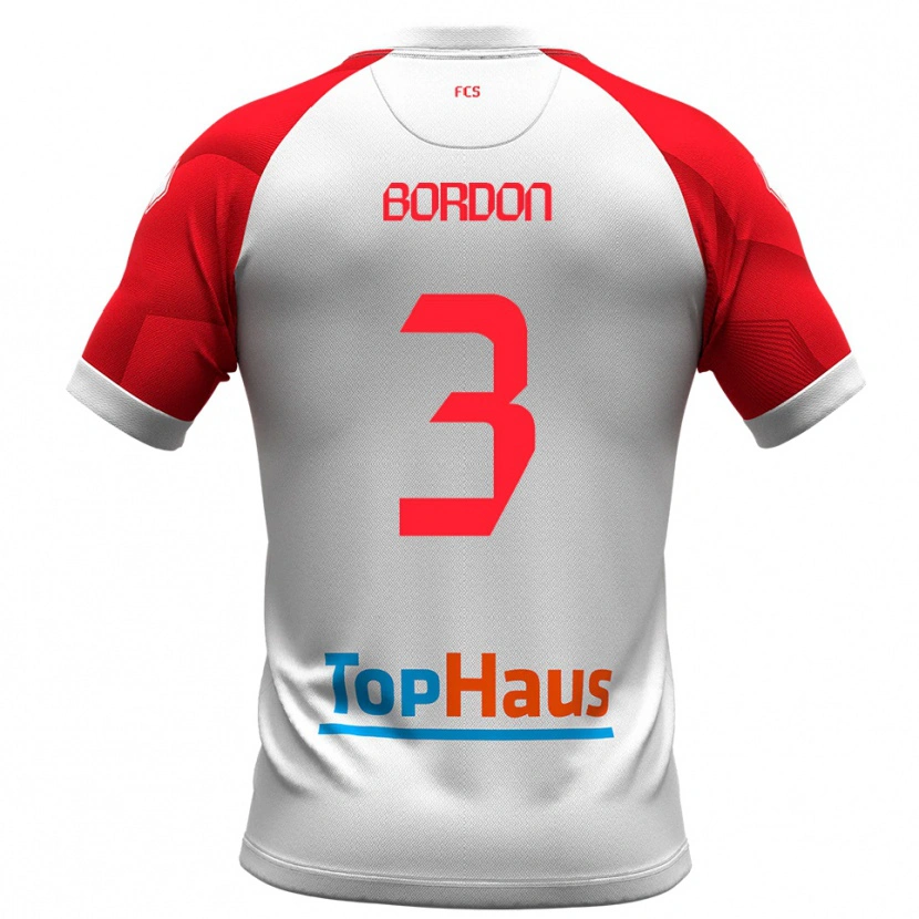 Danxen Barn Filipe Bordon #3 Vitt Rött Hemmatröja Matchtröjor 2025/26 Tröjor T-Tröja