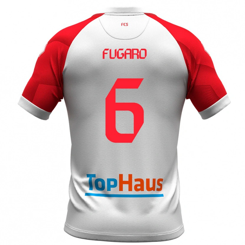 Danxen Barn Matteo Fugaro #6 Vitt Rött Hemmatröja Matchtröjor 2025/26 Tröjor T-Tröja