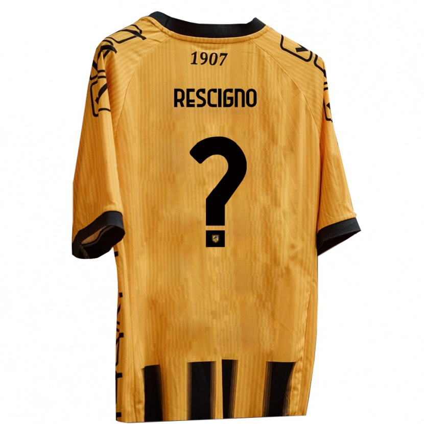 Danxen Barn Carlo Rescigno #0 Gult Svart Hemmatröja Matchtröjor 2025/26 Tröjor T-Tröja