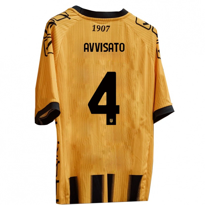 Danxen Barn Tommaso Avvisato #4 Gult Svart Hemmatröja Matchtröjor 2025/26 Tröjor T-Tröja