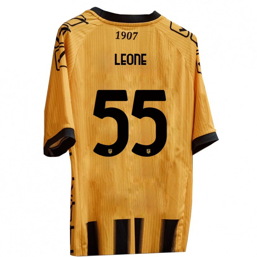 Danxen Barn Giuseppe Leone #55 Gult Svart Hemmatröja Matchtröjor 2025/26 Tröjor T-Tröja