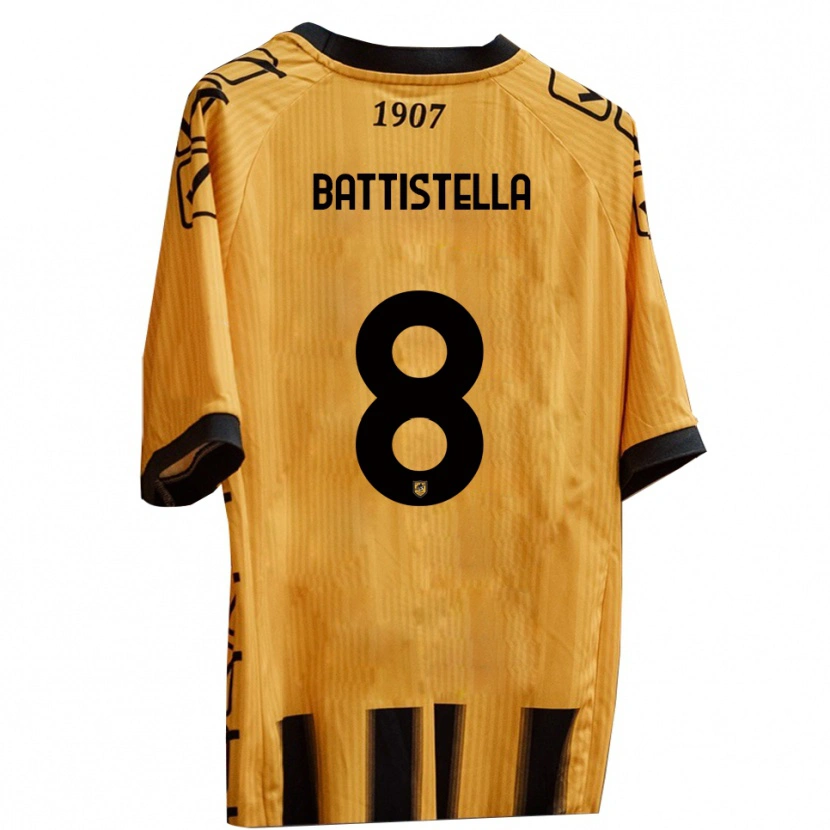 Danxen Barn Thomas Battistella #8 Gult Svart Hemmatröja Matchtröjor 2025/26 Tröjor T-Tröja