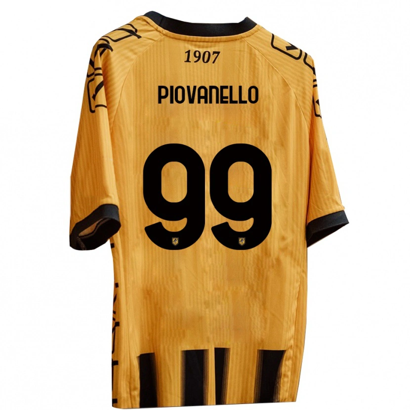 Danxen Barn Enrico Piovanello #99 Gult Svart Hemmatröja Matchtröjor 2025/26 Tröjor T-Tröja