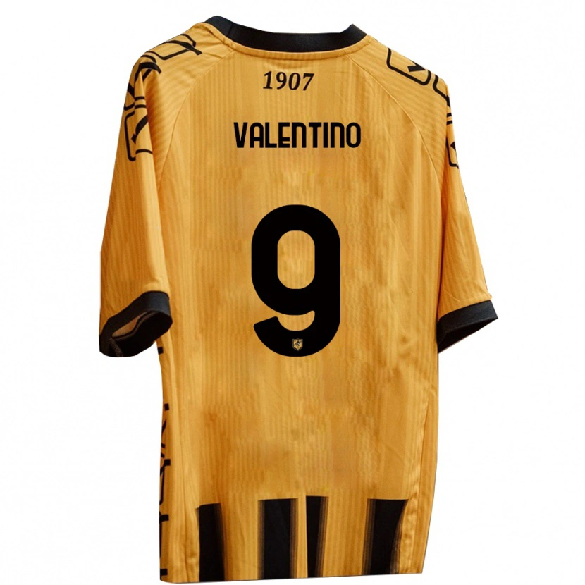 Danxen Barn Antonio Valentino #9 Gult Svart Hemmatröja Matchtröjor 2025/26 Tröjor T-Tröja