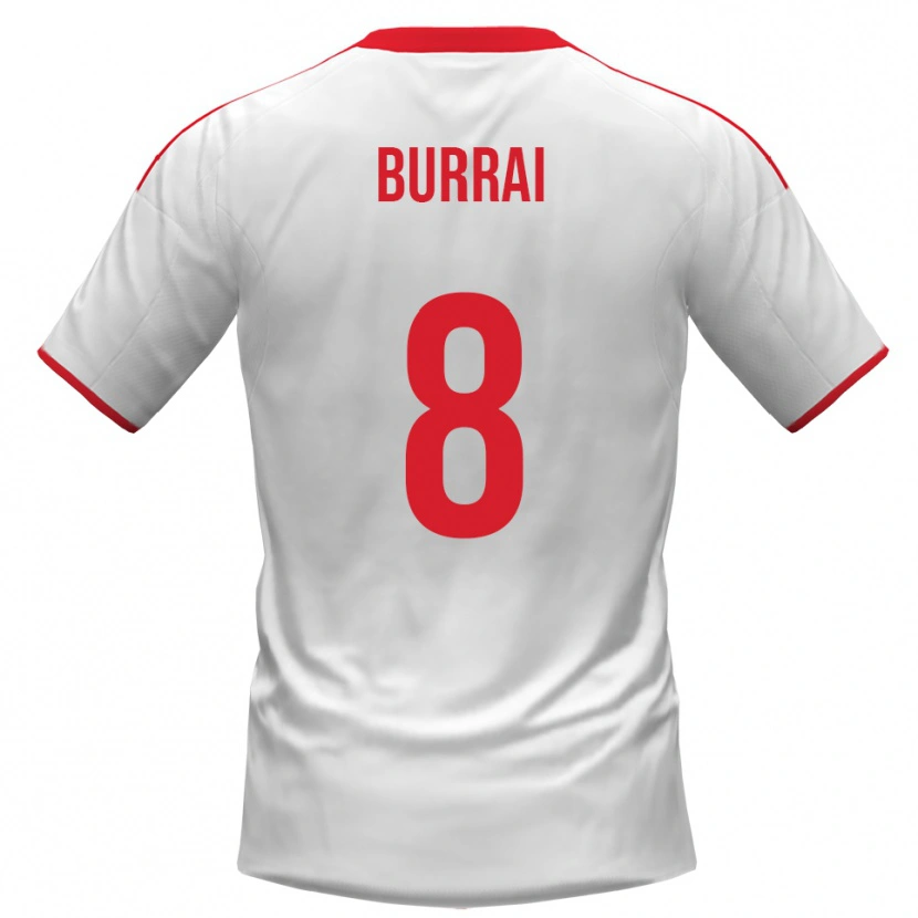 Danxen Barn Salvatore Burrai #8 Vit Röd Hemmatröja Matchtröjor 2025/26 Tröjor T-Tröja