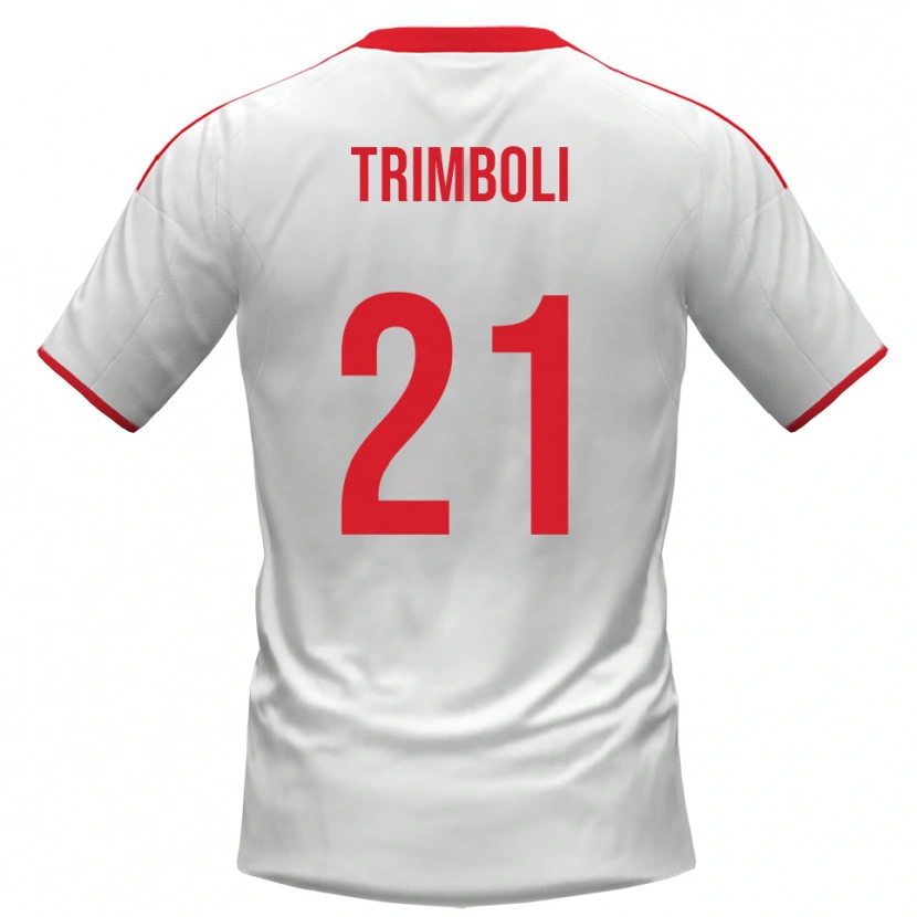 Danxen Barn Simone Trimboli #21 Vit Röd Hemmatröja Matchtröjor 2025/26 Tröjor T-Tröja