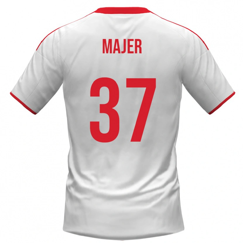 Danxen Barn Zan Majer #37 Vit Röd Hemmatröja Matchtröjor 2025/26 Tröjor T-Tröja