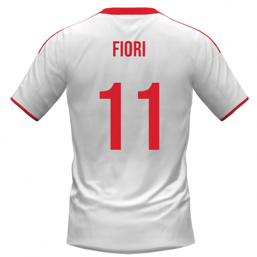 Danxen Barn Antonio Fiori #11 Vit Röd Hemmatröja Matchtröjor 2025/26 Tröjor T-Tröja