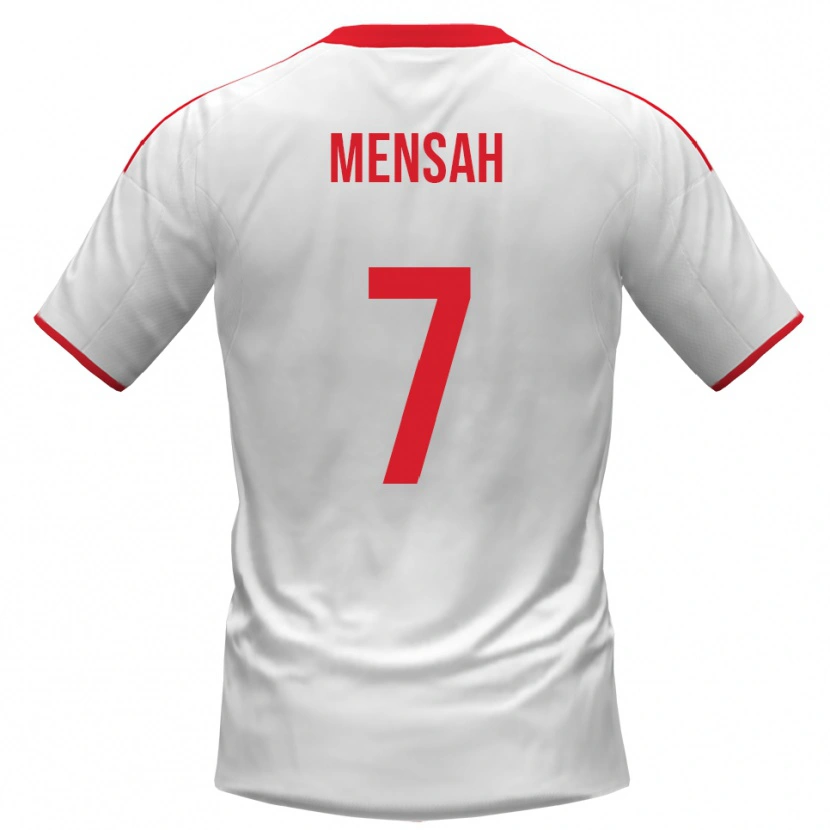 Danxen Barn Davis Mensah #7 Vit Röd Hemmatröja Matchtröjor 2025/26 Tröjor T-Tröja
