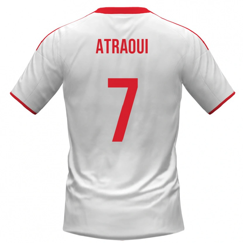 Danxen Barn Adam Atraoui #7 Vit Röd Hemmatröja Matchtröjor 2025/26 Tröjor T-Tröja