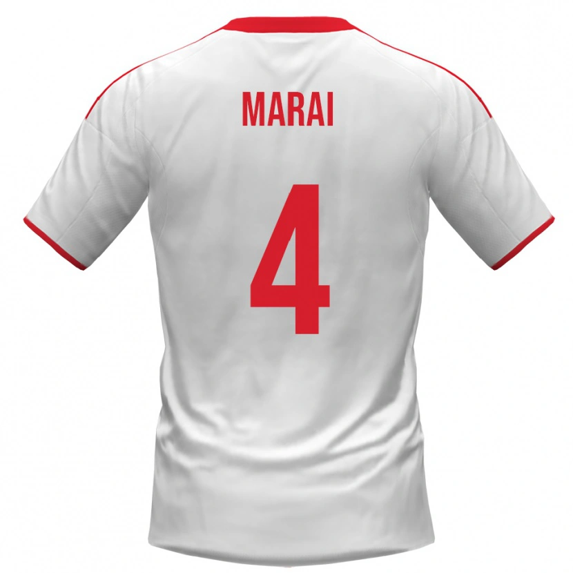 Danxen Barn Cristian Marai #4 Vit Röd Hemmatröja Matchtröjor 2025/26 Tröjor T-Tröja