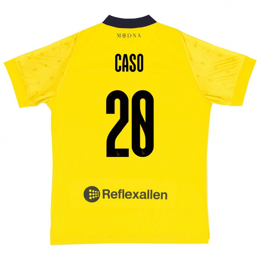 Danxen Barn Giuseppe Caso #20 Gul Marinblå Hemmatröja Matchtröjor 2025/26 Tröjor T-Tröja